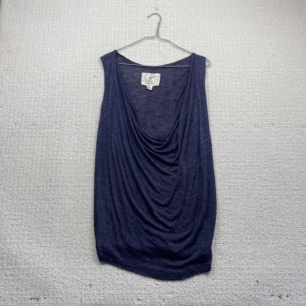 Y2K Element Draped Cowl Neck Tank Top Womens Sz L Skateboarding Dark Romantic